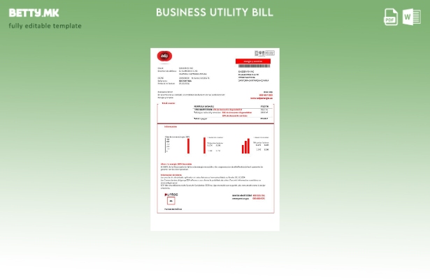 Модерен стил на Шпанија EDP Energia за деловни сметки за комунални услуги